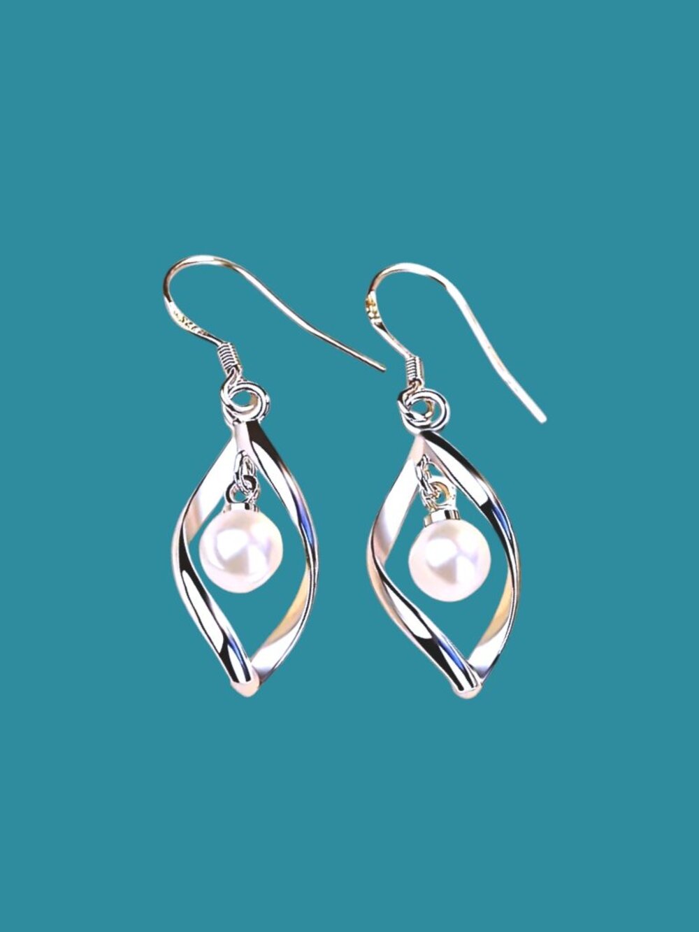 Sterling 925 Silver Hypoallergenic Freshwater Dangle Earrings-Nickle Free